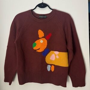 Colorful Dog Graphic Sweater